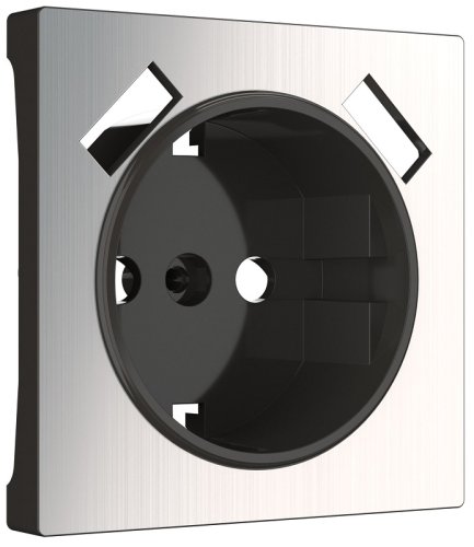 Лицевая панель Werkel для 1-м. розетки 220В+2хUSB глянцевый никель картинка